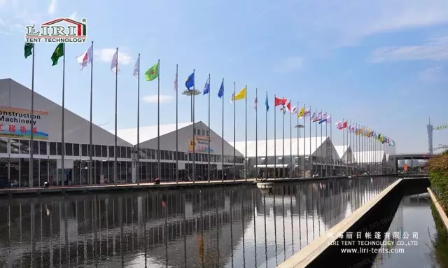 Large outdoor exhibition tent