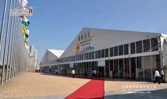 Large outdoor show tent