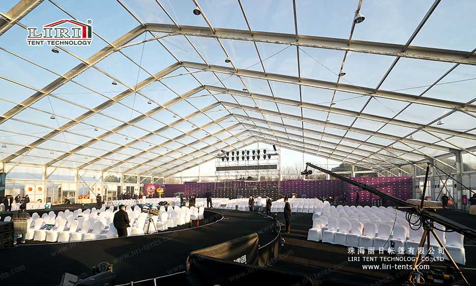 large transparent event tent 
