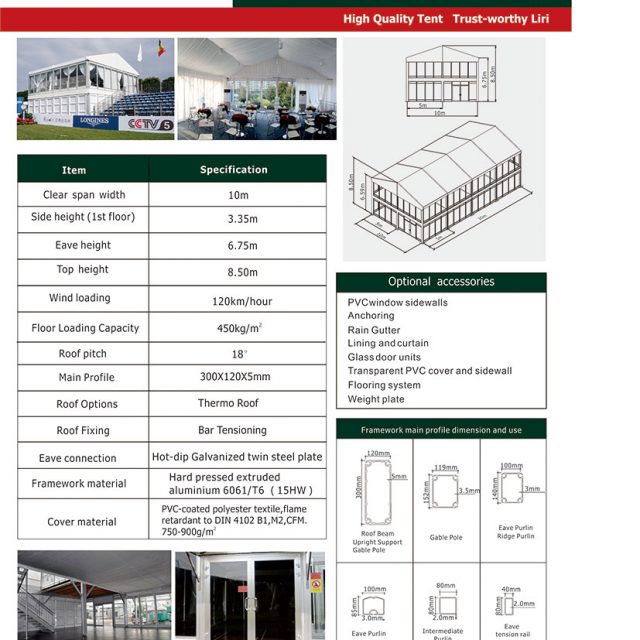 10m Span Double Decker Tent