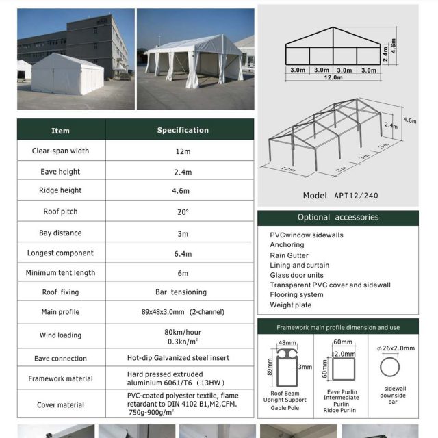 12m Span Australia Party Tent