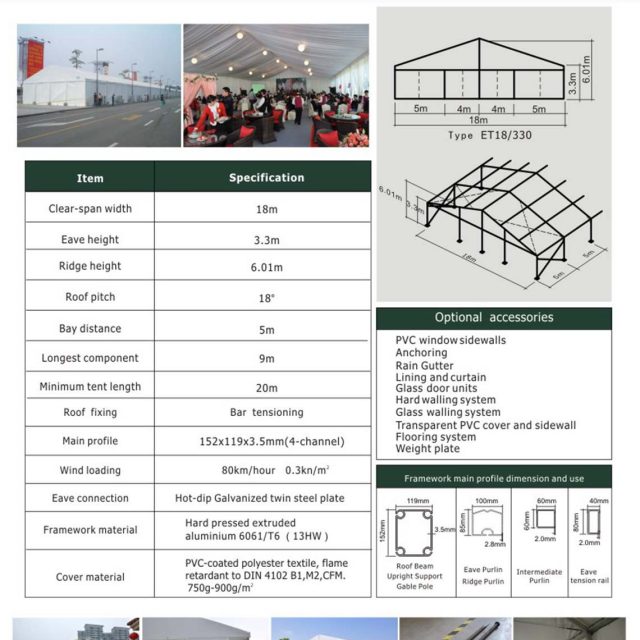 18m Span Small Event Tent