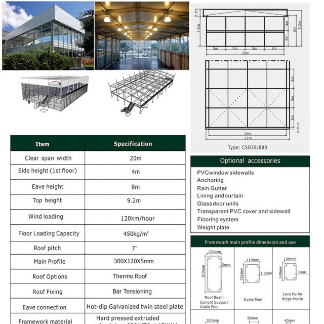 20m Span Cube Double Decker