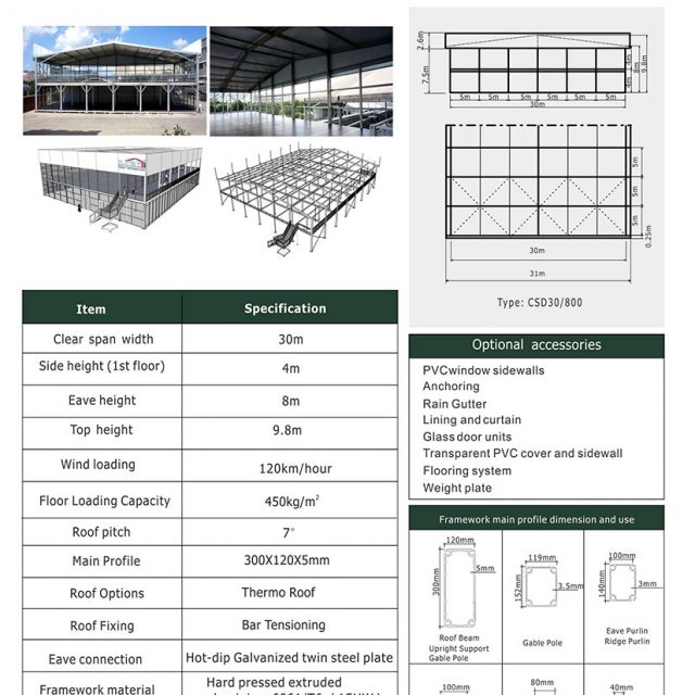 30m Span Cube Double Decker