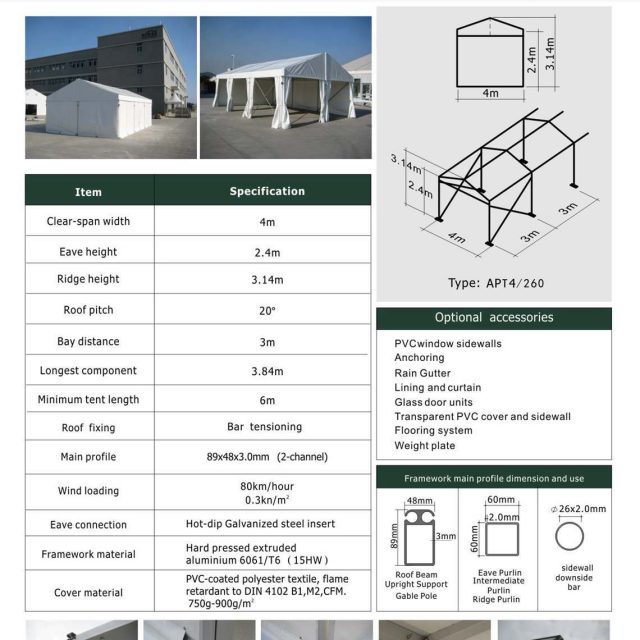 4m Span Australia Party Tent