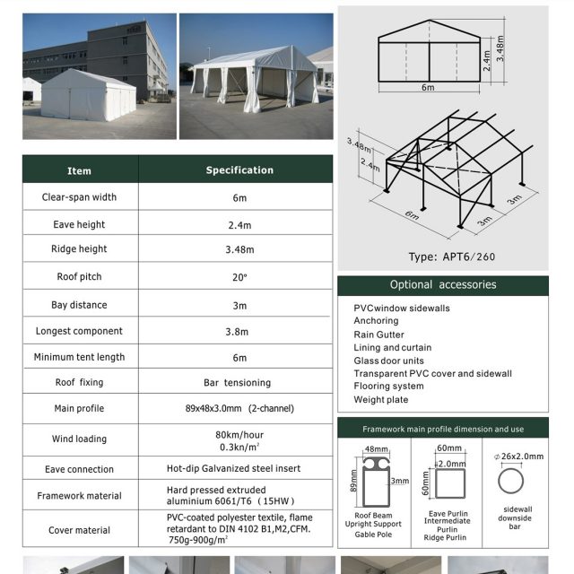 6m Span Australia Party Tent
