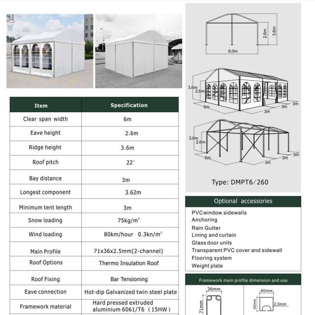 6m Span Dome Party Tent