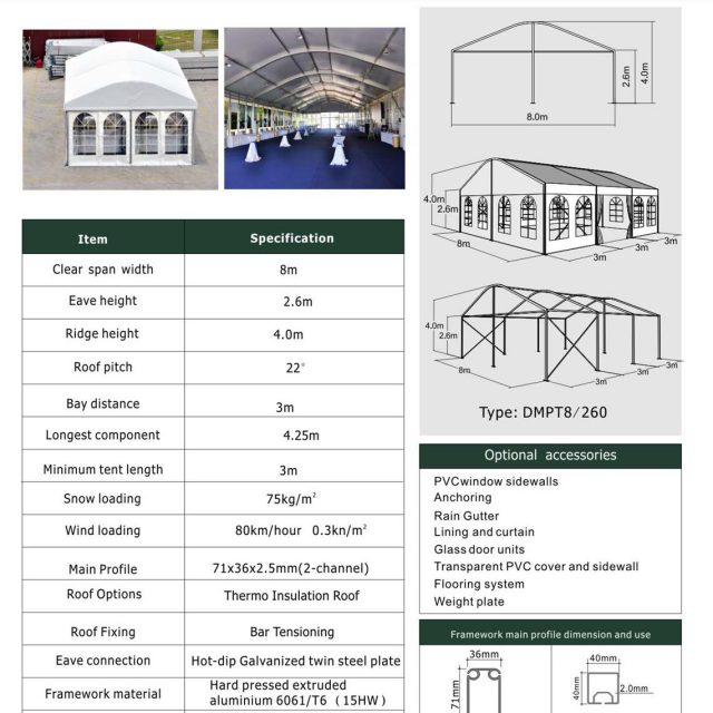 8m Span Dome Party Tent