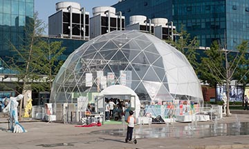 Clear Top Geodesic Dome Shade Tent