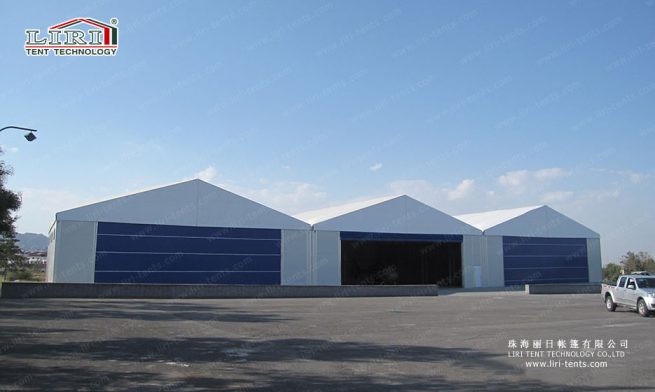 hangar tents with rolling door