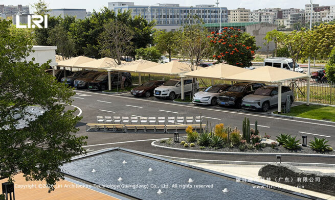 modular carport tent parking lot