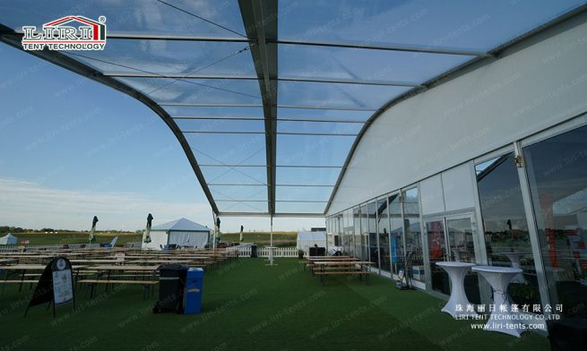 tent with transparent fabric