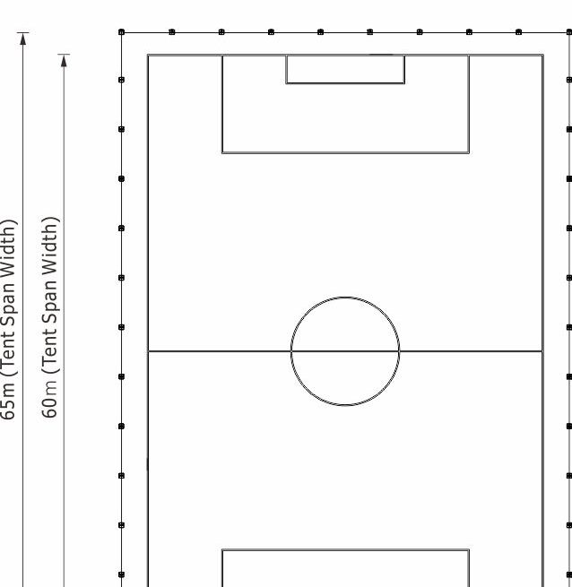 Recommended Size for 7 People Football Court Tent