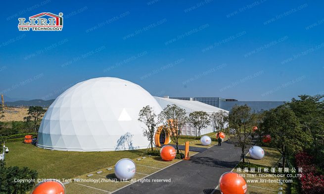 Spherical projection awning room 1