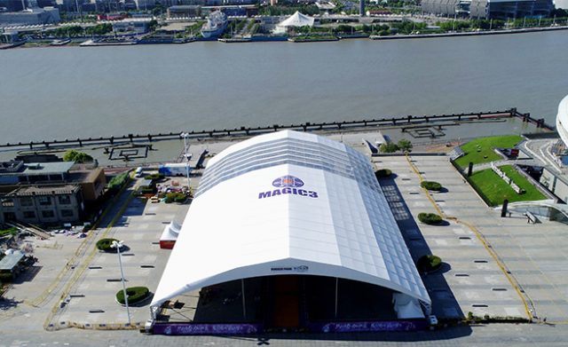 60m Clear Span Tent Installs for Sport Event Video