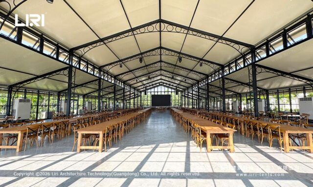 aluminum orangery interior event space