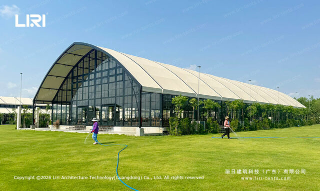 garden marquee large outdoor side view