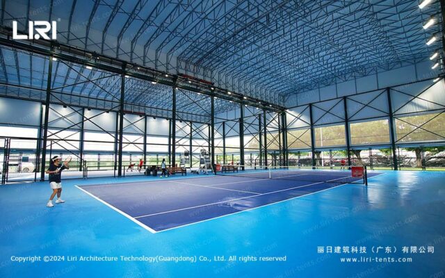 Electric Retractable Roof Structure leads the new trend of sport courts (2)