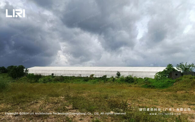 Outstanding performance of LIRI hangar tent in typhoon (3)