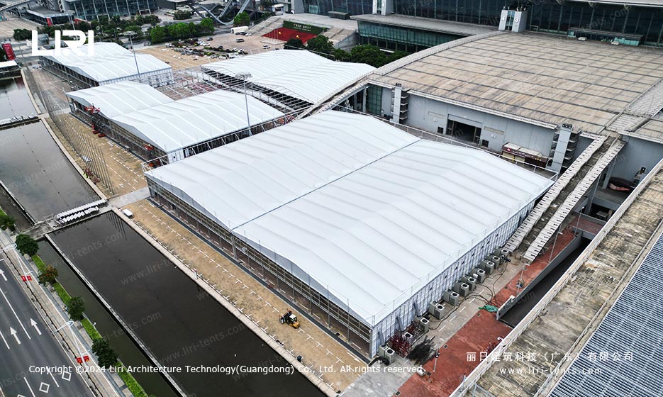 Liri provided 70,000㎡ exhibition tents for the 136th Canton Fair (1)