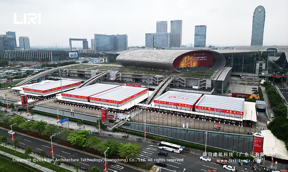 Liri provided 70,000㎡ exhibition tents for the 136th Canton Fair (2)