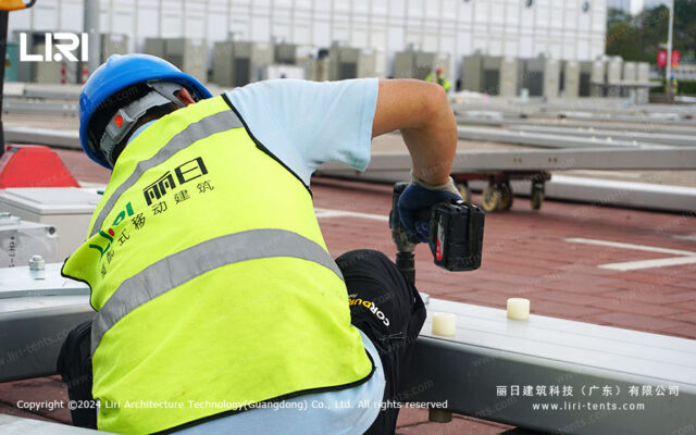 Liri provided 70,000㎡ exhibition tents for the 136th Canton Fair (3)