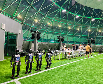 Geodesic Dome Tent for World Humanoid Robot Games