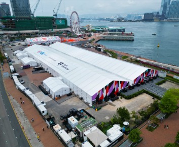 Art Central exhibition tent overview