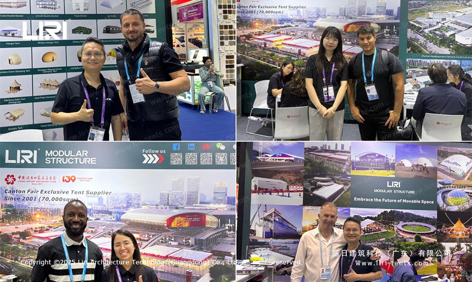Overseas buyers meeting Liri staff at the 139th Canton Fair booth