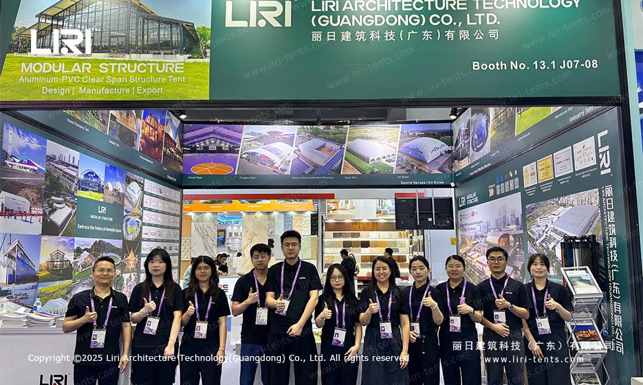 Liri Architecture Technology team at Canton Fair booth 13.1 J07-08