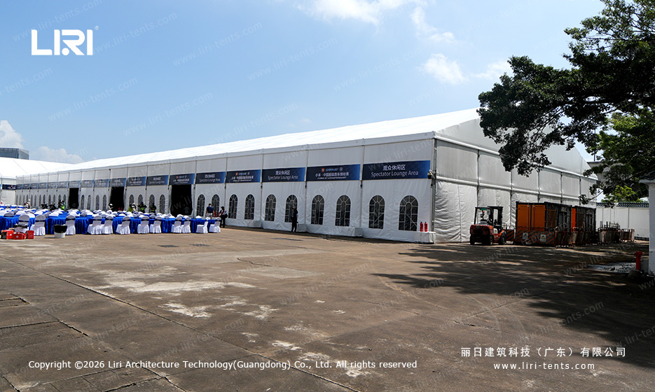 CHINA GT spectator lounge tent exterior at Zhuhai Circuit